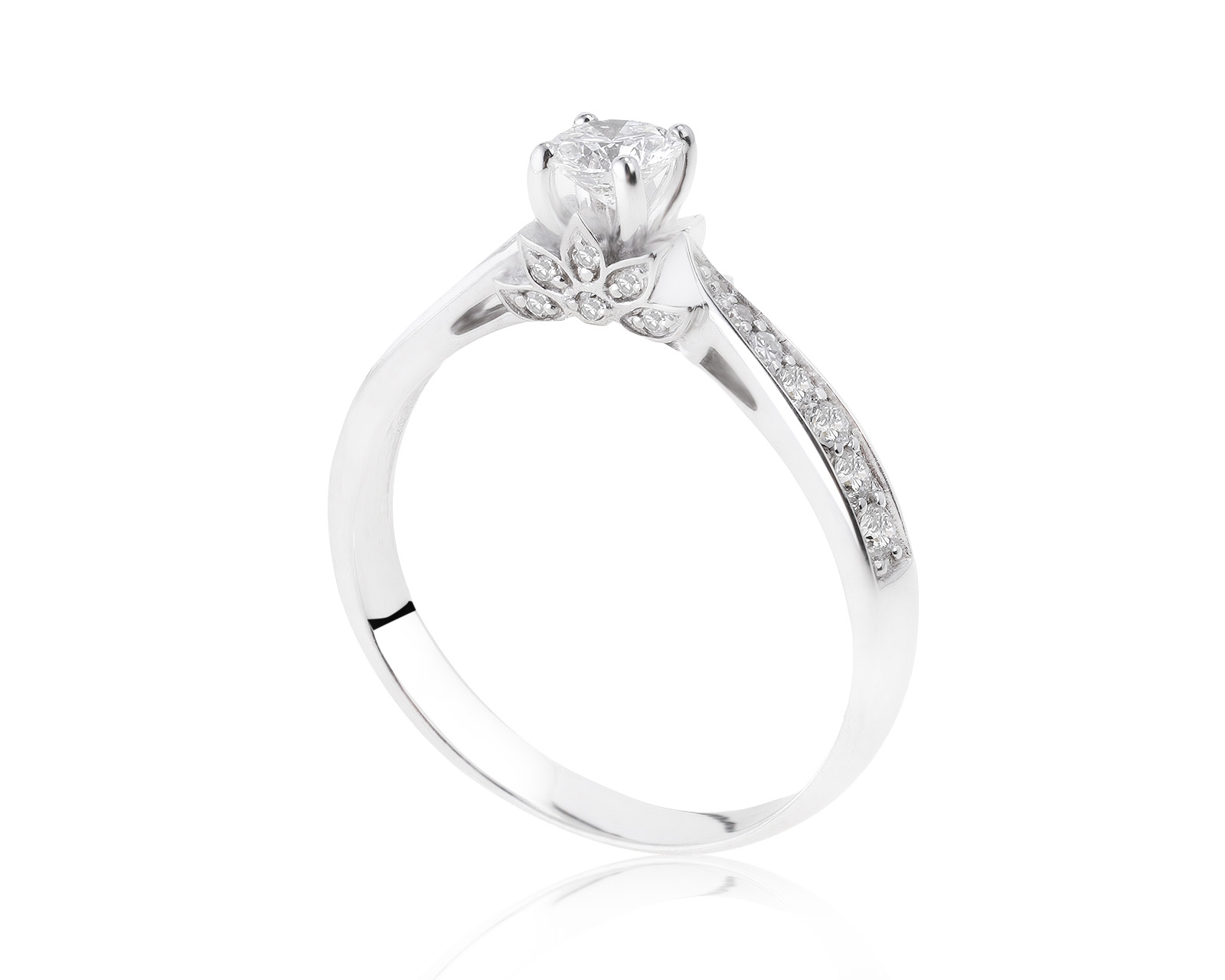 Потрясающее золотое кольцо с бриллиантами 0.41ct 251021/12