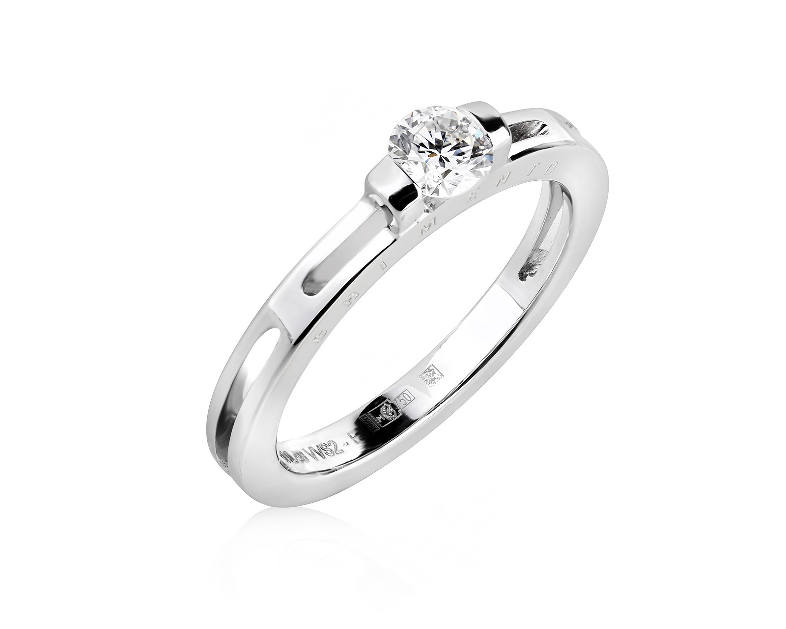 Оригинальное золотое кольцо с бриллиантом 0.72ct Chimento