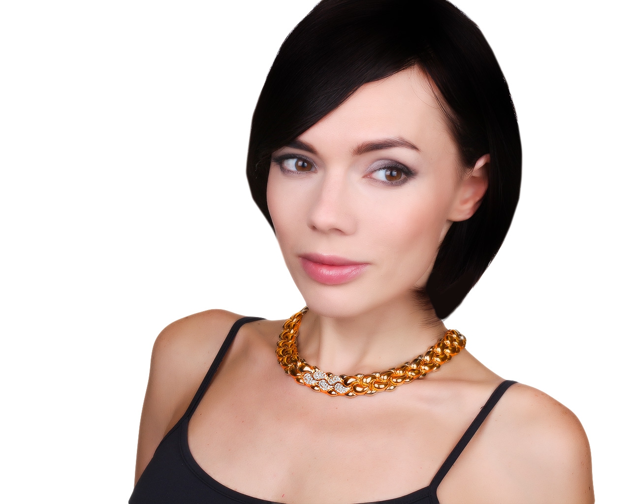 Оригинальное золотое колье с бриллиантами 1.75ct Chopard