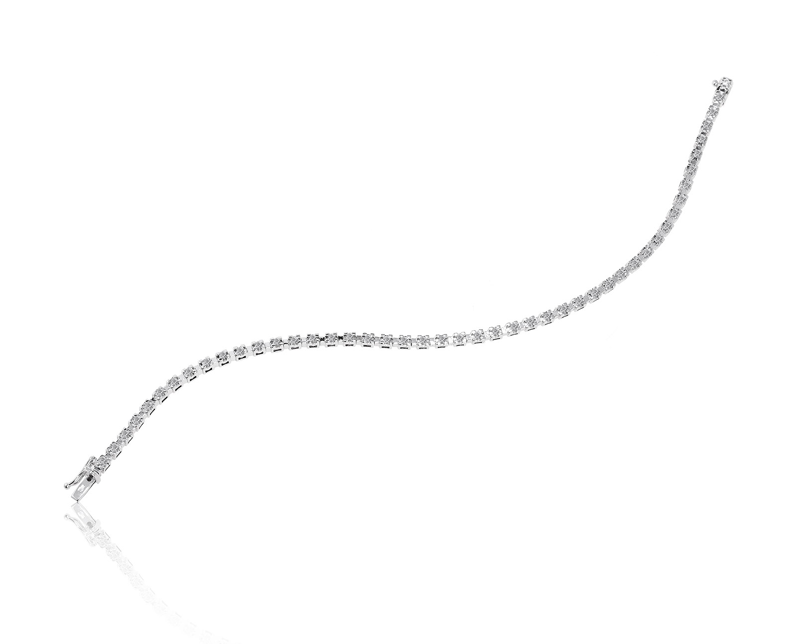Безупречный золотой браслет с бриллиантами 0.94ct 230821/2