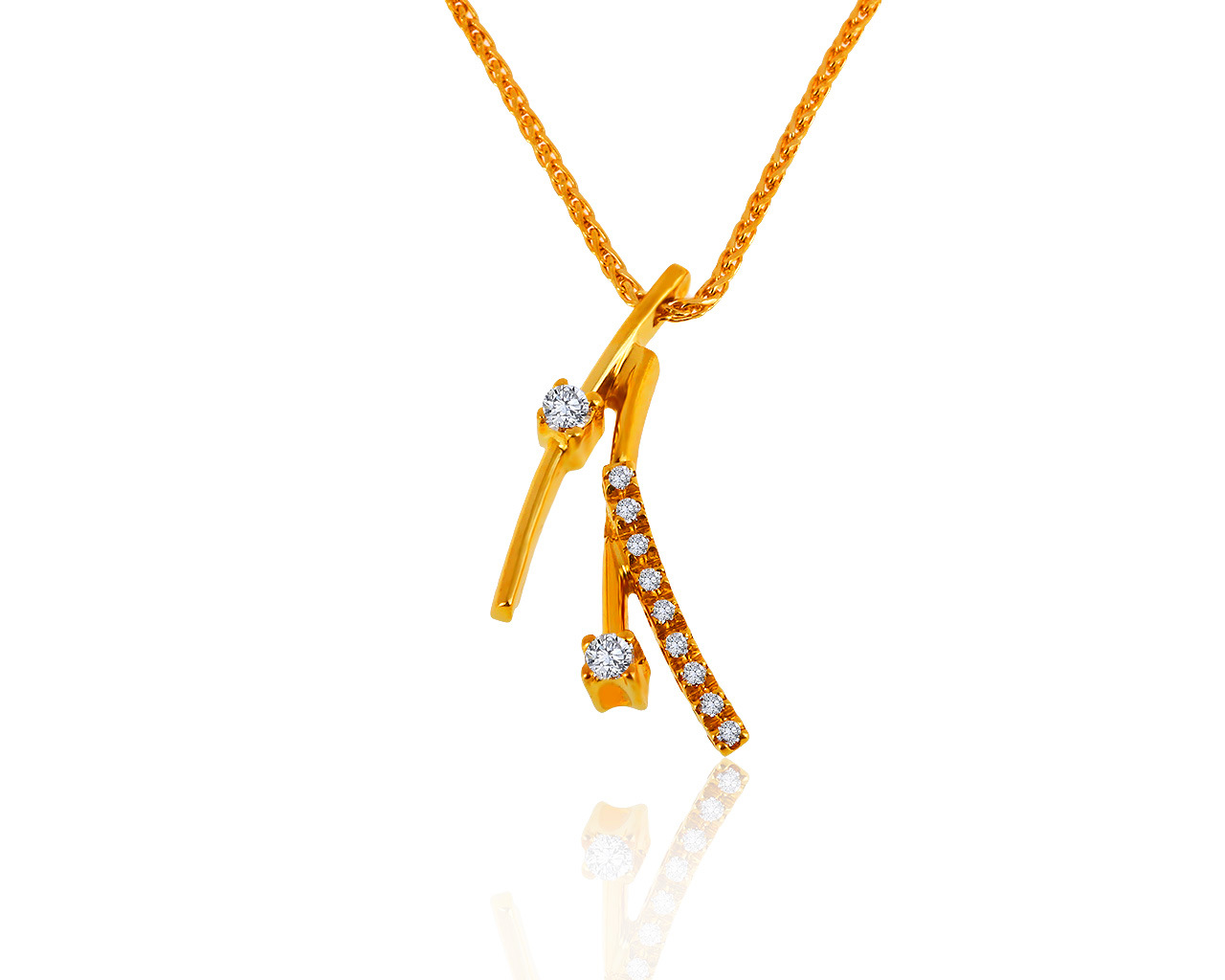 Оригинальный золотой кулон с бриллиантами 0.15ct Giorgio Visconti 070819/13