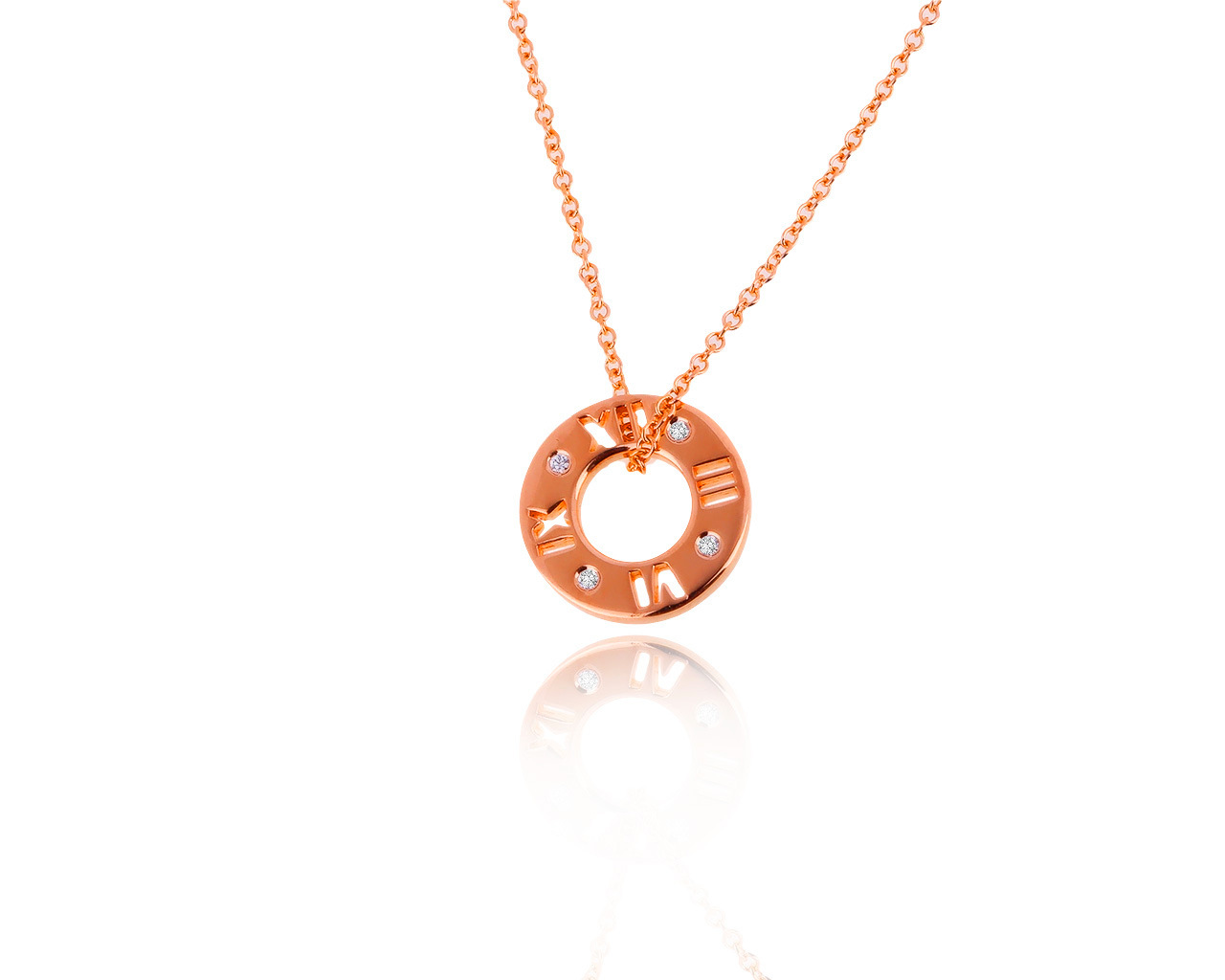 Оригинальный золотой кулон с бриллиантами 0.01ct Tiffany&Co 131119/11