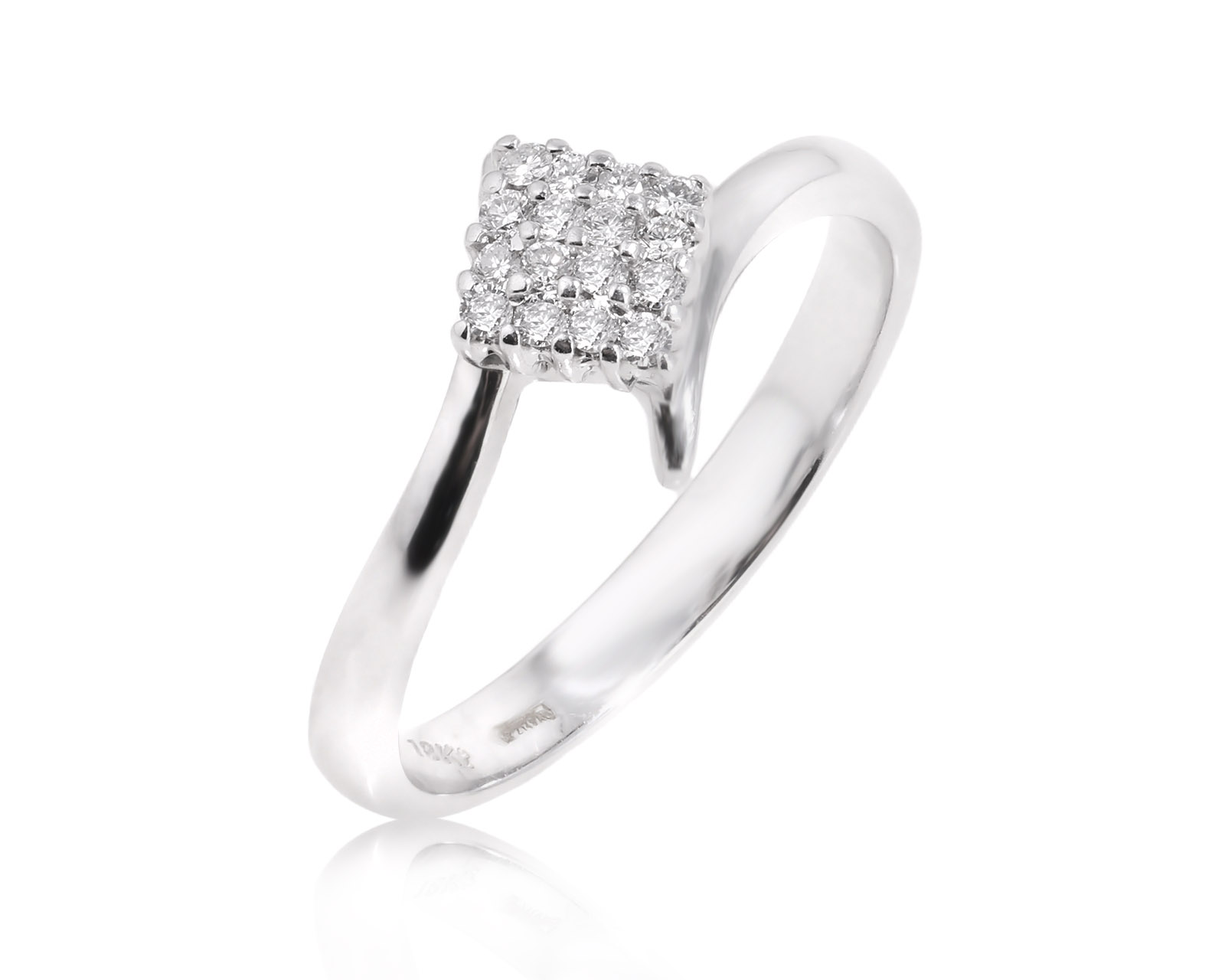 Оригинальное золотое кольцо с бриллиантами 0.12ct Giorgio Visconti 171225/2