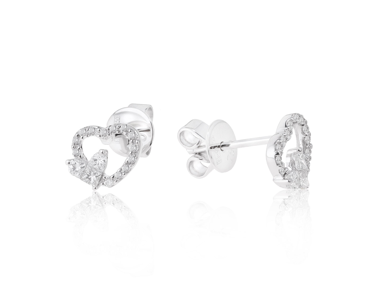 Престижные золотые серьги с бриллиантами 0.35ct 011021/15