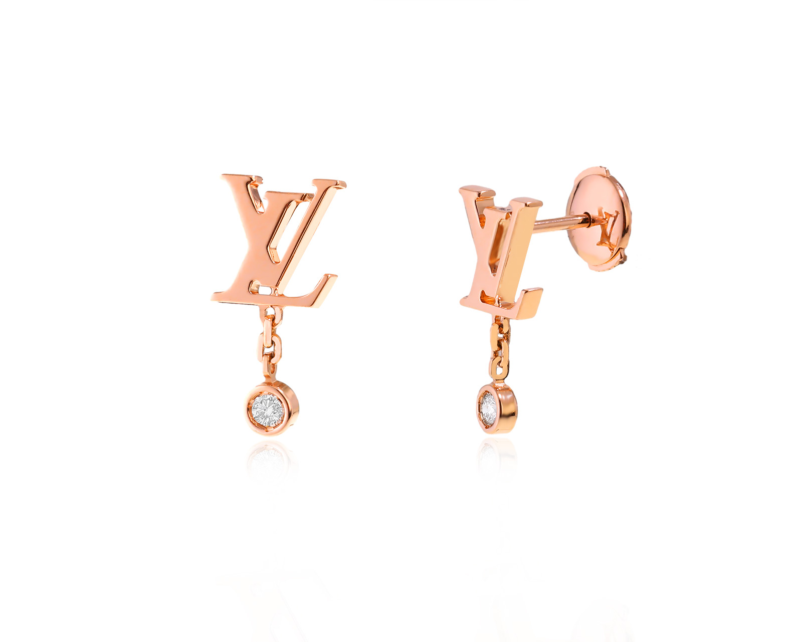 Оригинальные золотые серьги Louis Vuitton Idylle Blossom Lv 131223/7