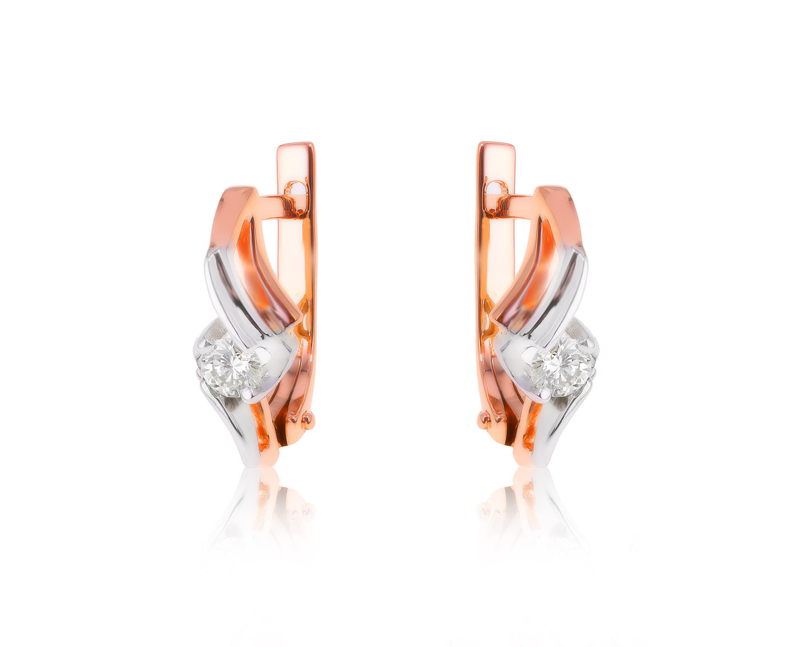 Золотые серьги с бриллиантами 0.34ct 240524/10 Золотые серьги с бриллиантами 0.34ct 240524/10