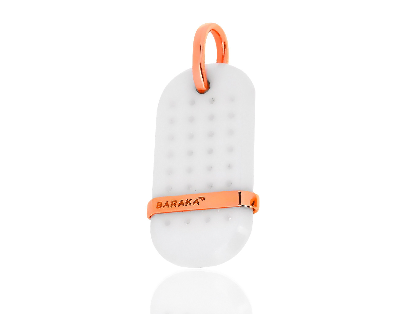 Оригинальный золотой кулон с белой керамикой Baraka 060119/2