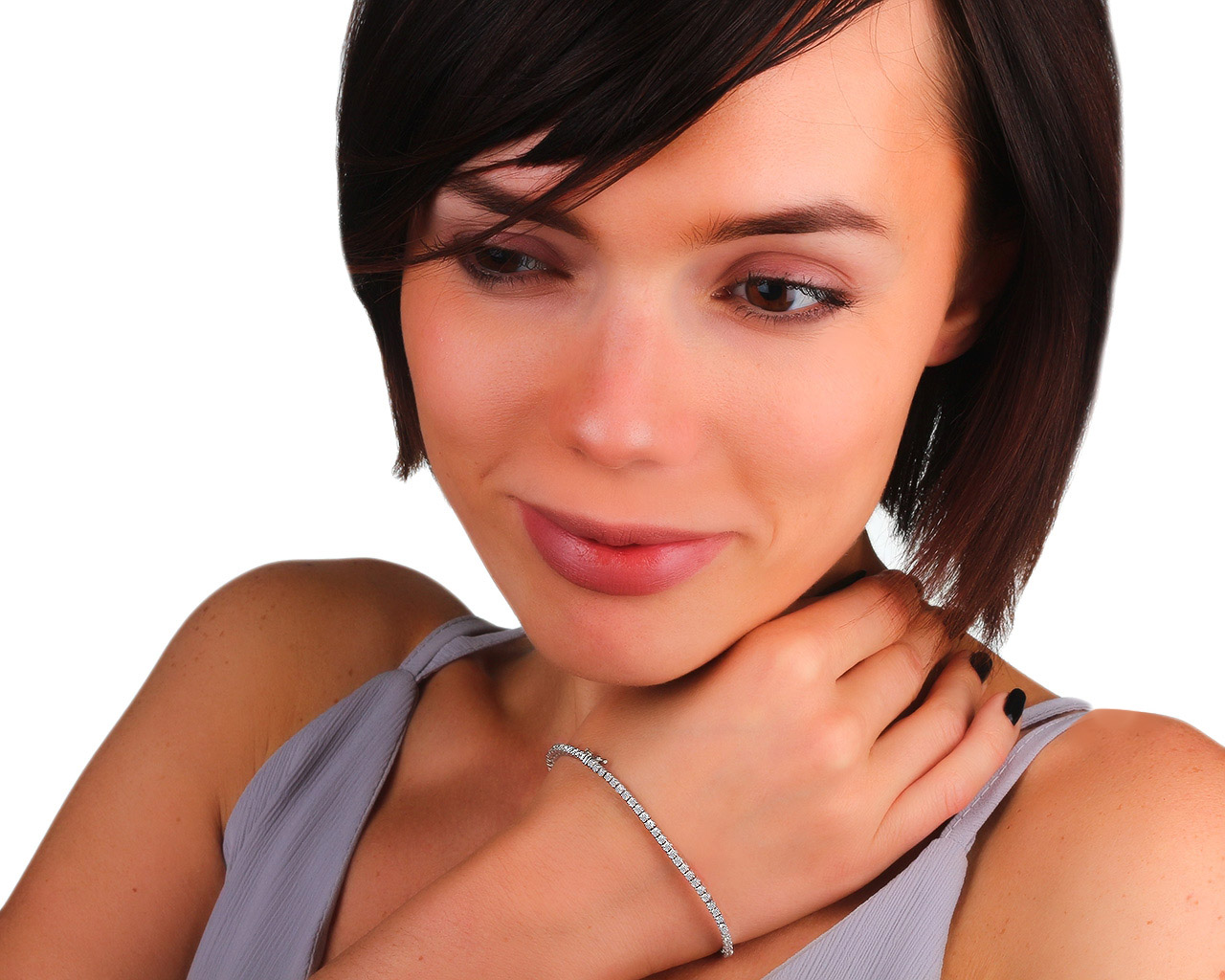 Теннисный золотой браслет с бриллиантами 2.20ct Lorni Mauro