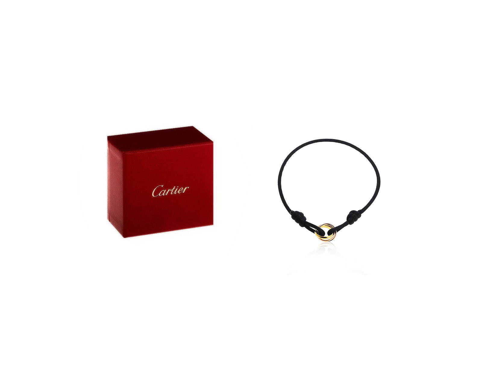 Оригинальный золотой браслет Cartier Trinity