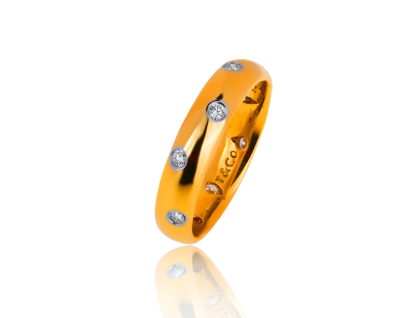 Оригинальное золотое кольцо с бриллиантами 0.22ct Tiffany&Co 030819/21 Оригинальное золотое кольцо с бриллиантами 0.22ct Tiffany&Co 030819/21