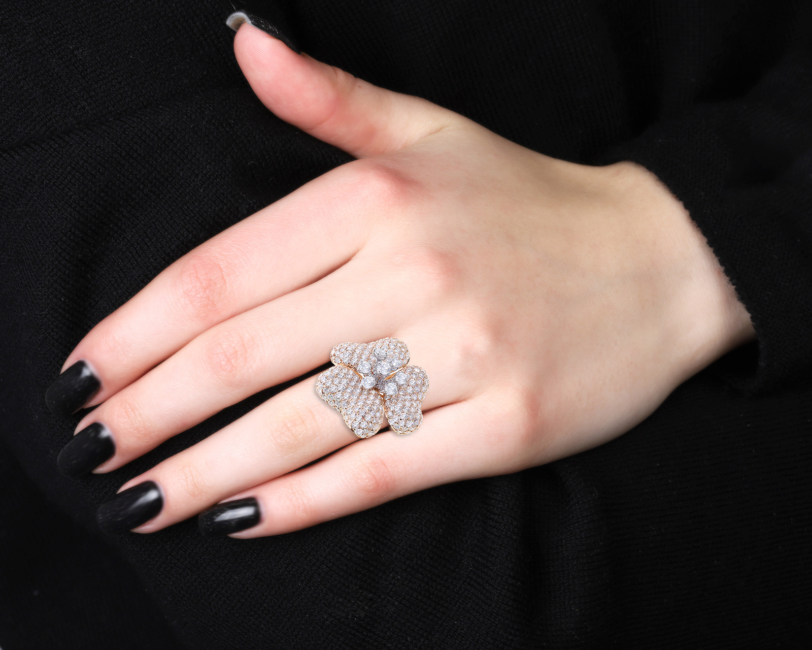 Оригинальное золотое кольцо с бриллиантами 4.98ct Tavernier
