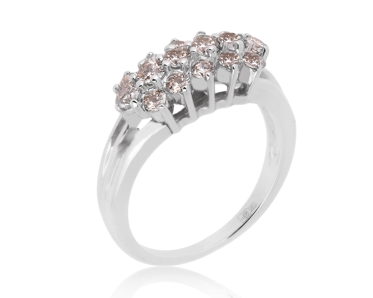 Богатое золотое кольцо с бриллиантами 0.92ct 240820/2