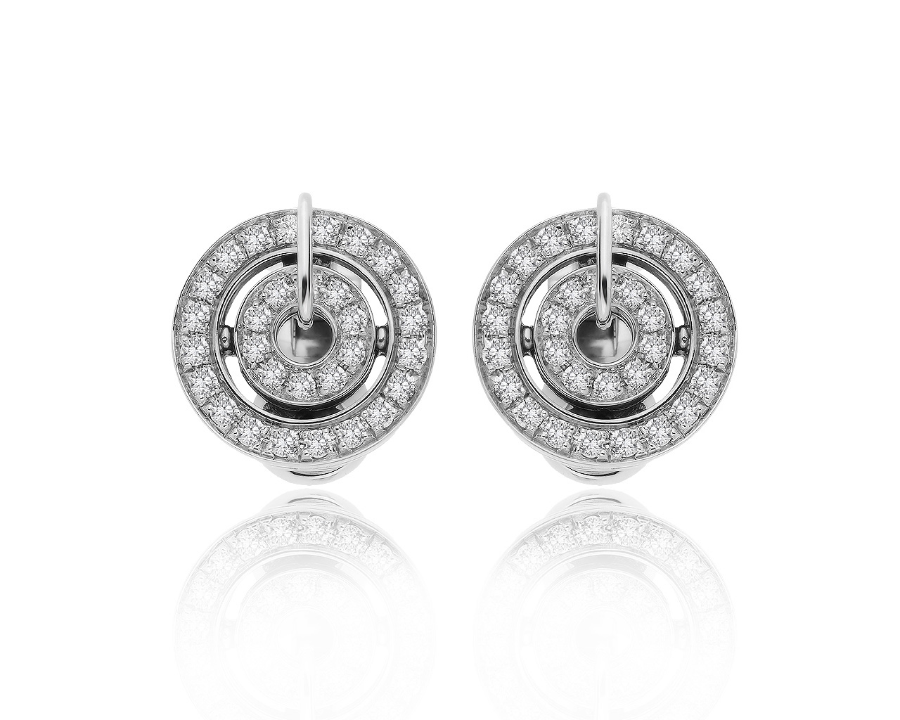 Оригинальные золотые серьги с бриллиантами 1.10ct Bvlgari 120719/8 Оригинальные золотые серьги с бриллиантами 1.10ct Bvlgari 120719/8