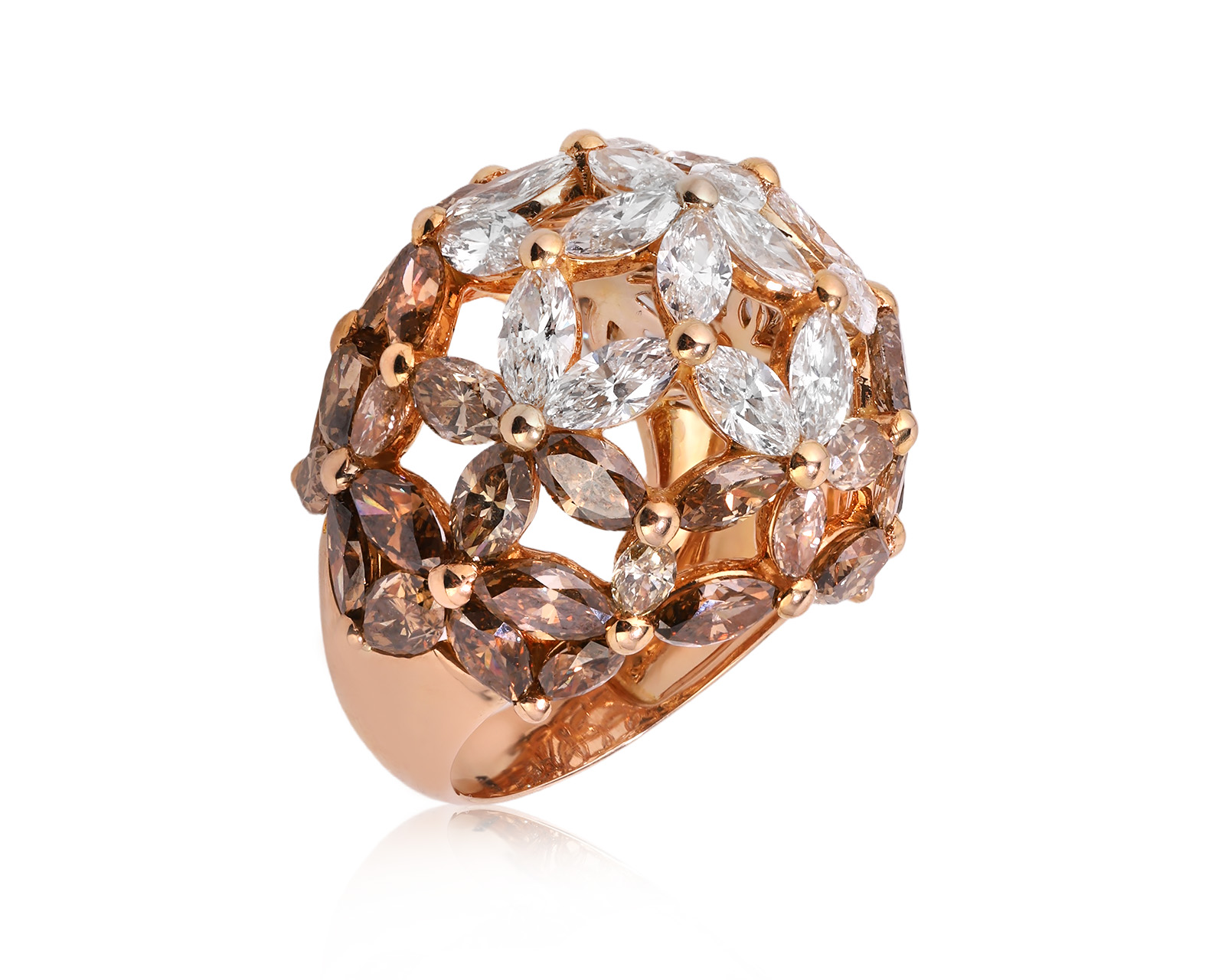 Оригинальное золотое кольцо с бриллиантами 12.75ct Stefan Hafner 050326/1