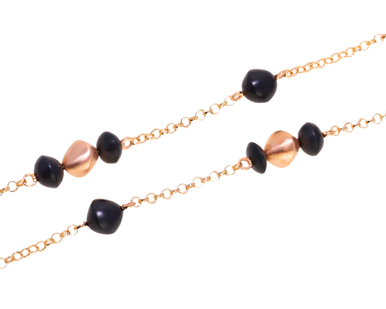 Оригинальное золотое колье с гагатом 34.50ct Vhernier