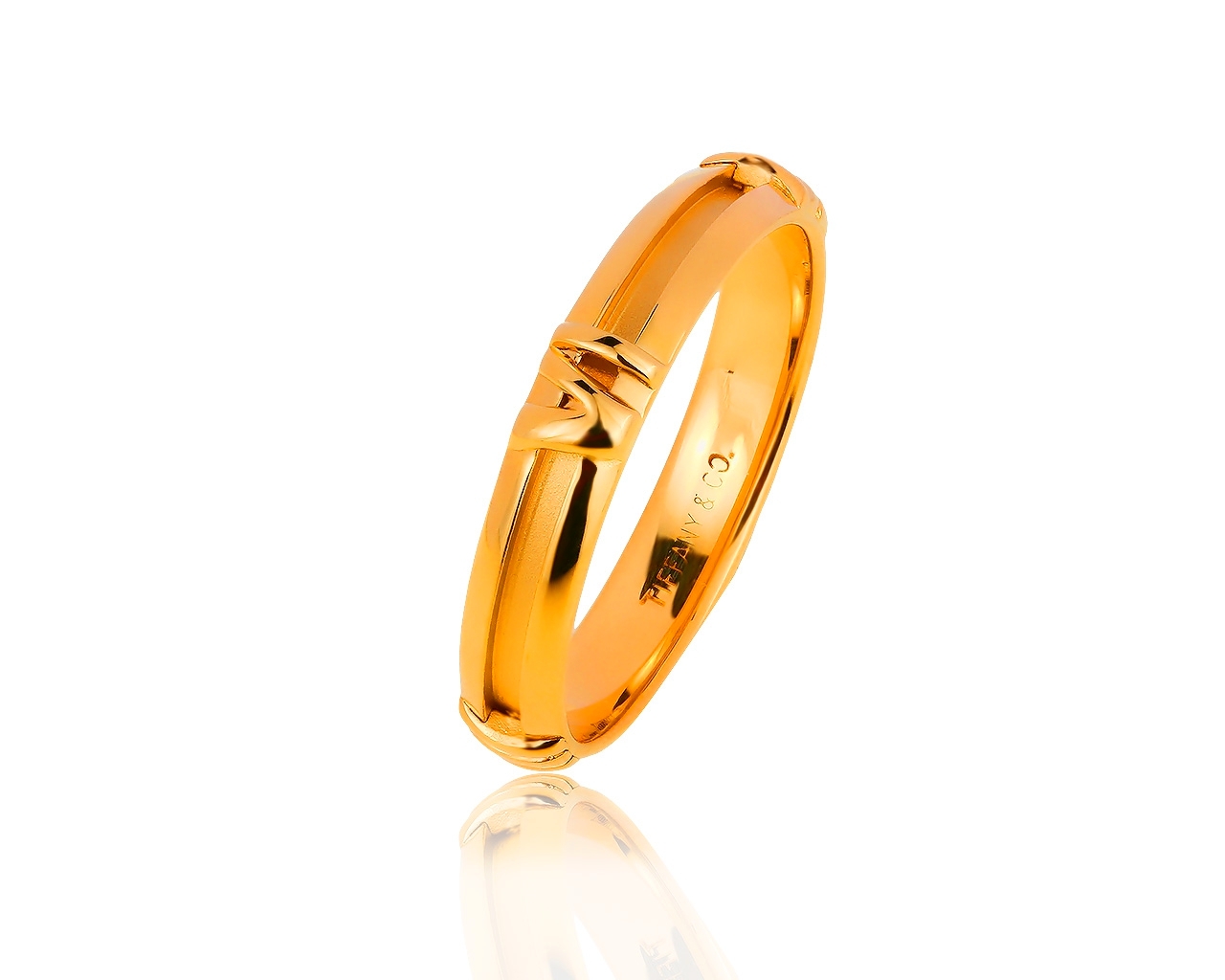Оригинальное золотое кольцо Tiffany&Co Atlas 220419/2
