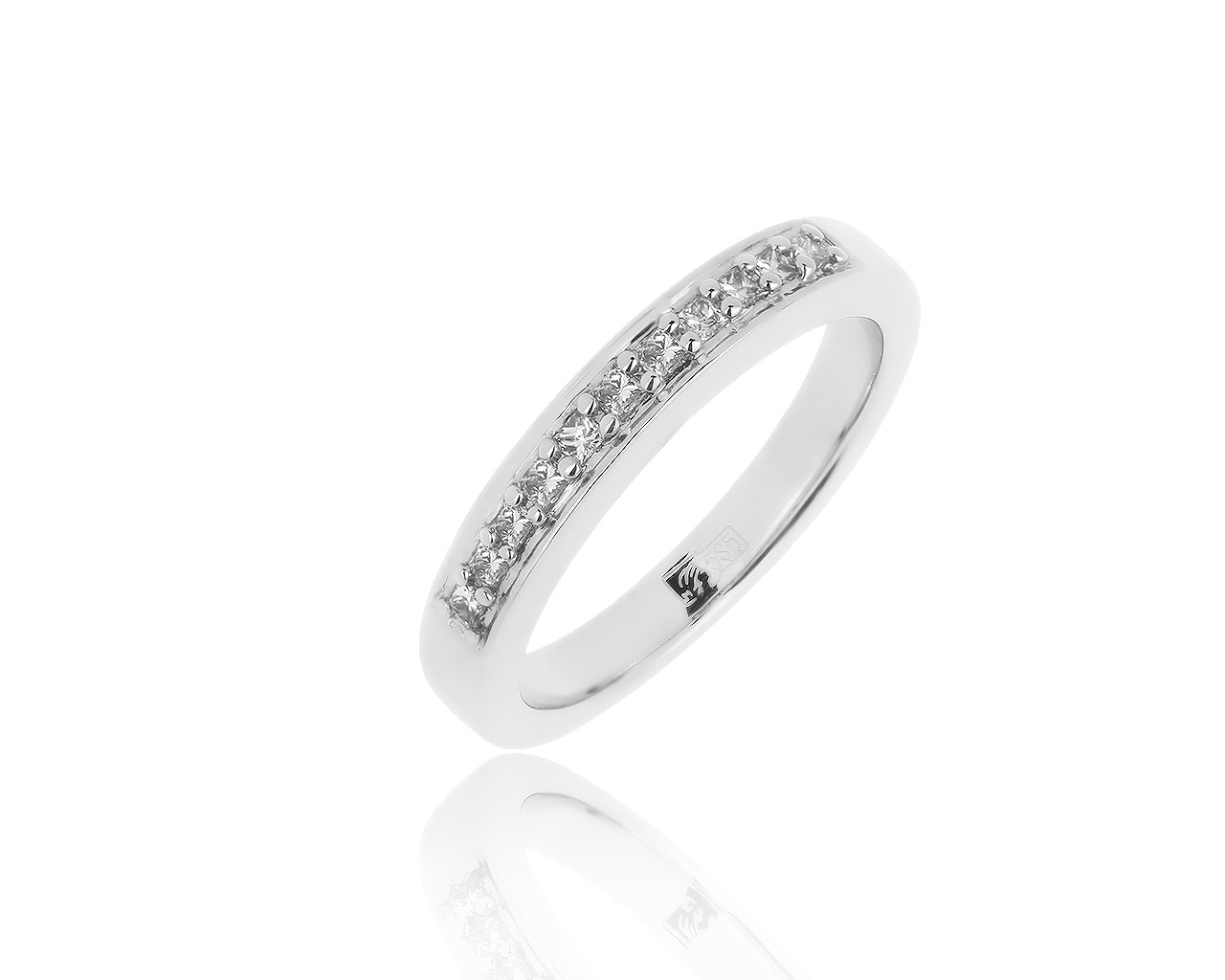 Достойное золотое кольцо с бриллиантами 0.15ct 260819/1 Достойное золотое кольцо с бриллиантами 0.15ct 260819/1