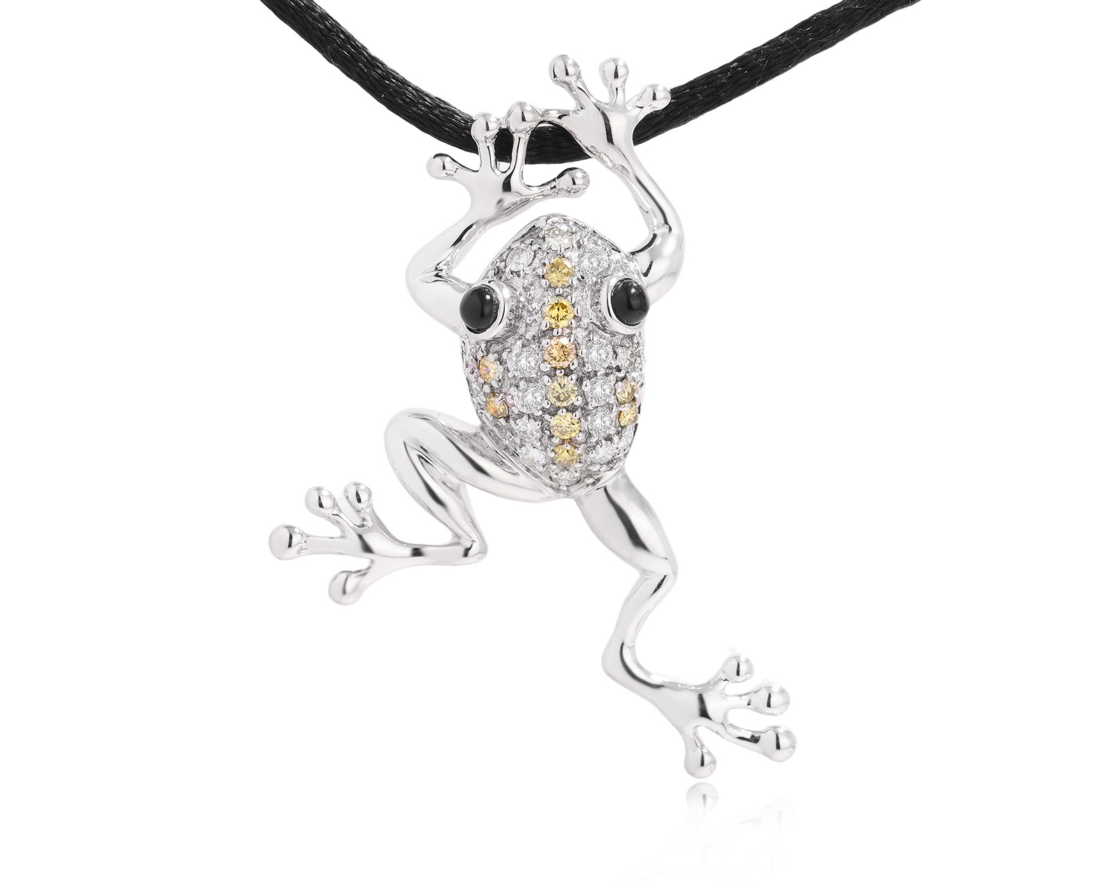 Золотой кулон с ониксом 0.29ct и бриллиантами 0.82ct 271025/7