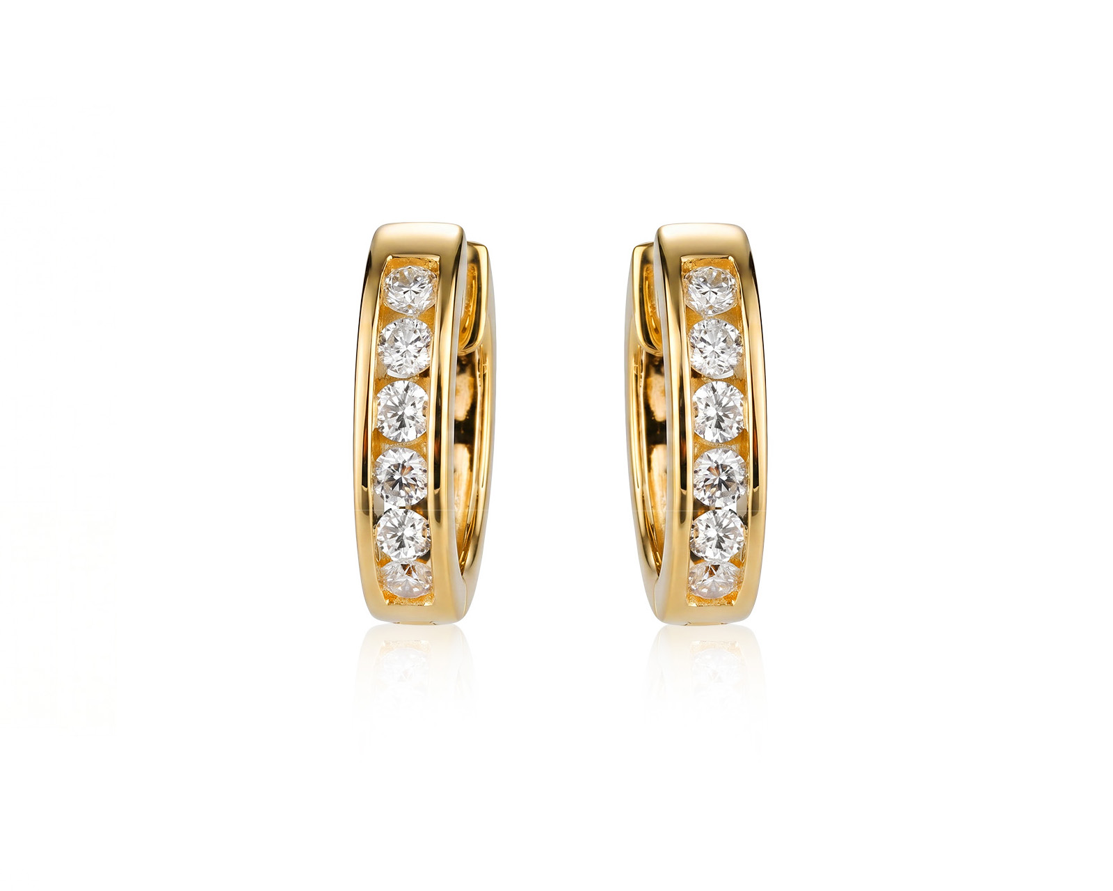 Золотые серьги с бриллиантами 0.40ct 170126/3