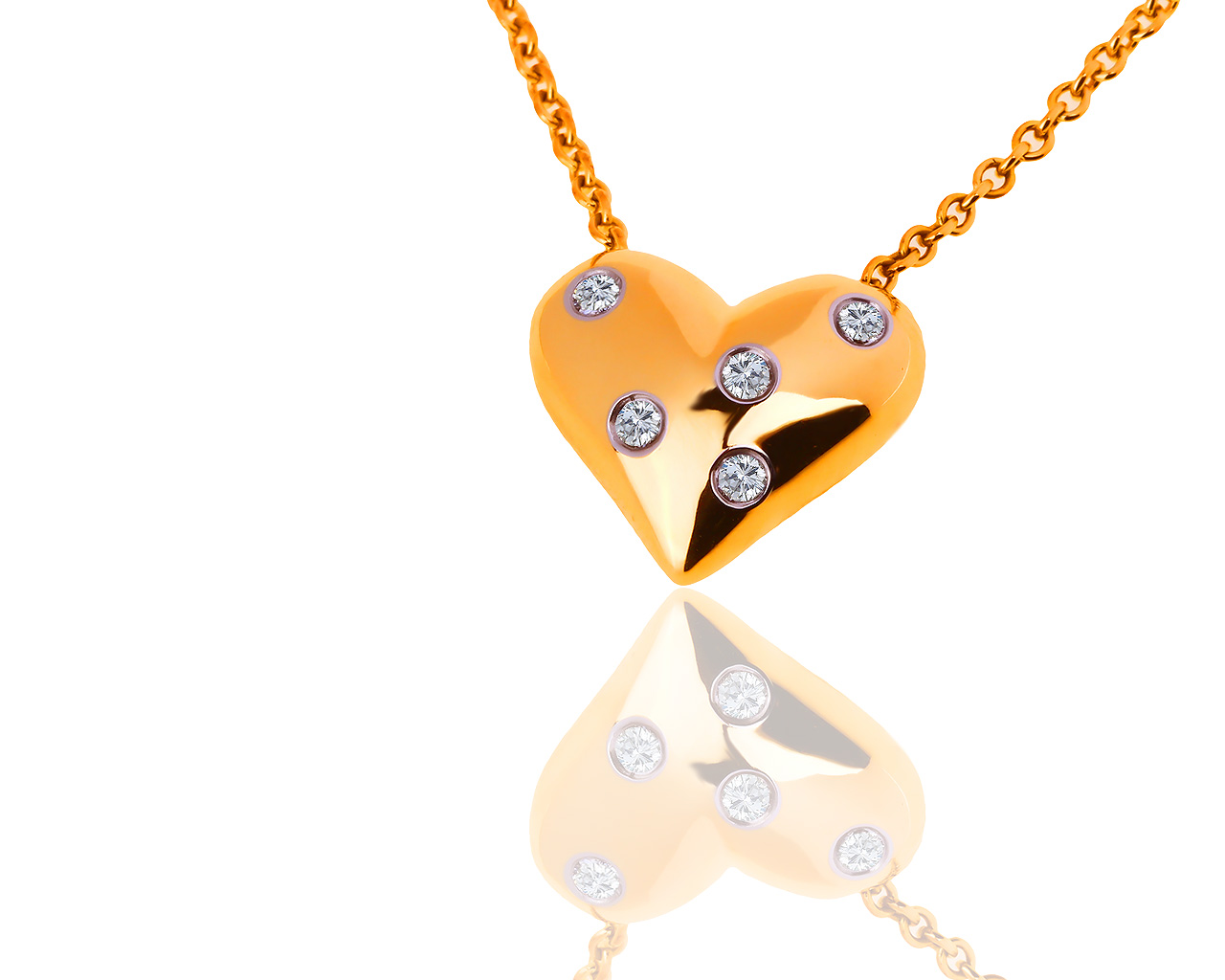 Оригинальный золотой кулон с бриллиантами 0.15ct Tiffany&Co Etoile