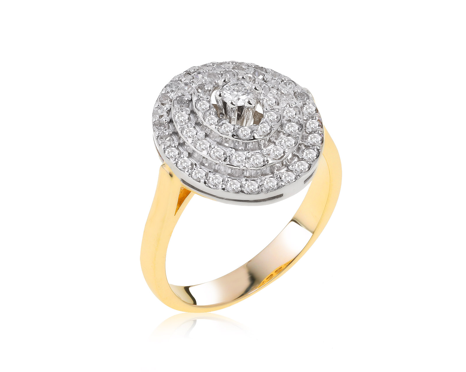 Изысканное золотое кольцо с бриллиантами 0.58ct 220322/6