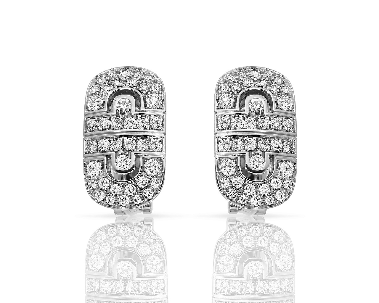 Золотые серьги с бриллиантами 1.55ct Bvlgari Parentesi 010718/2