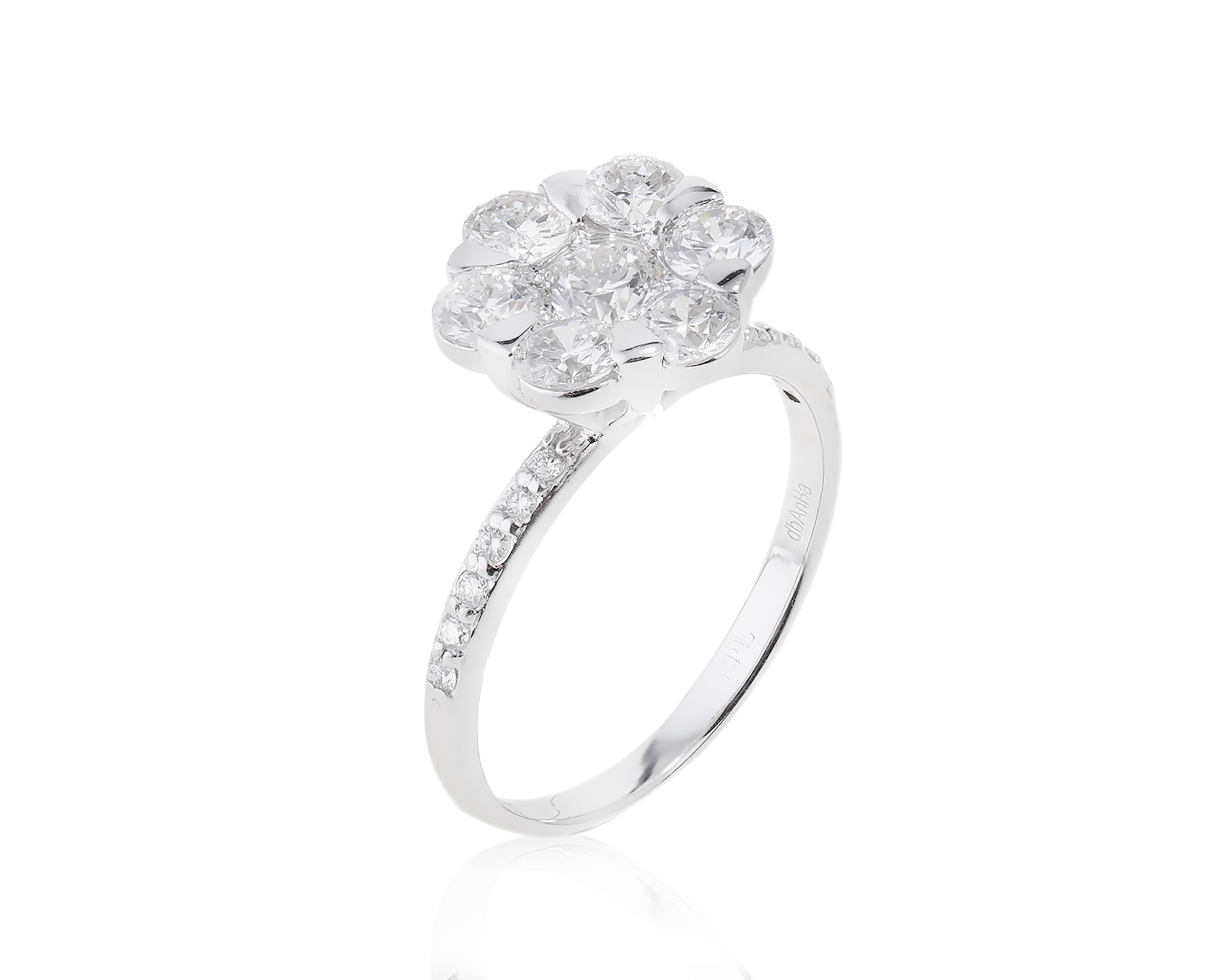 Оригинальное золотое кольцо ЭПЛ Якутские бриллианты 140623/4