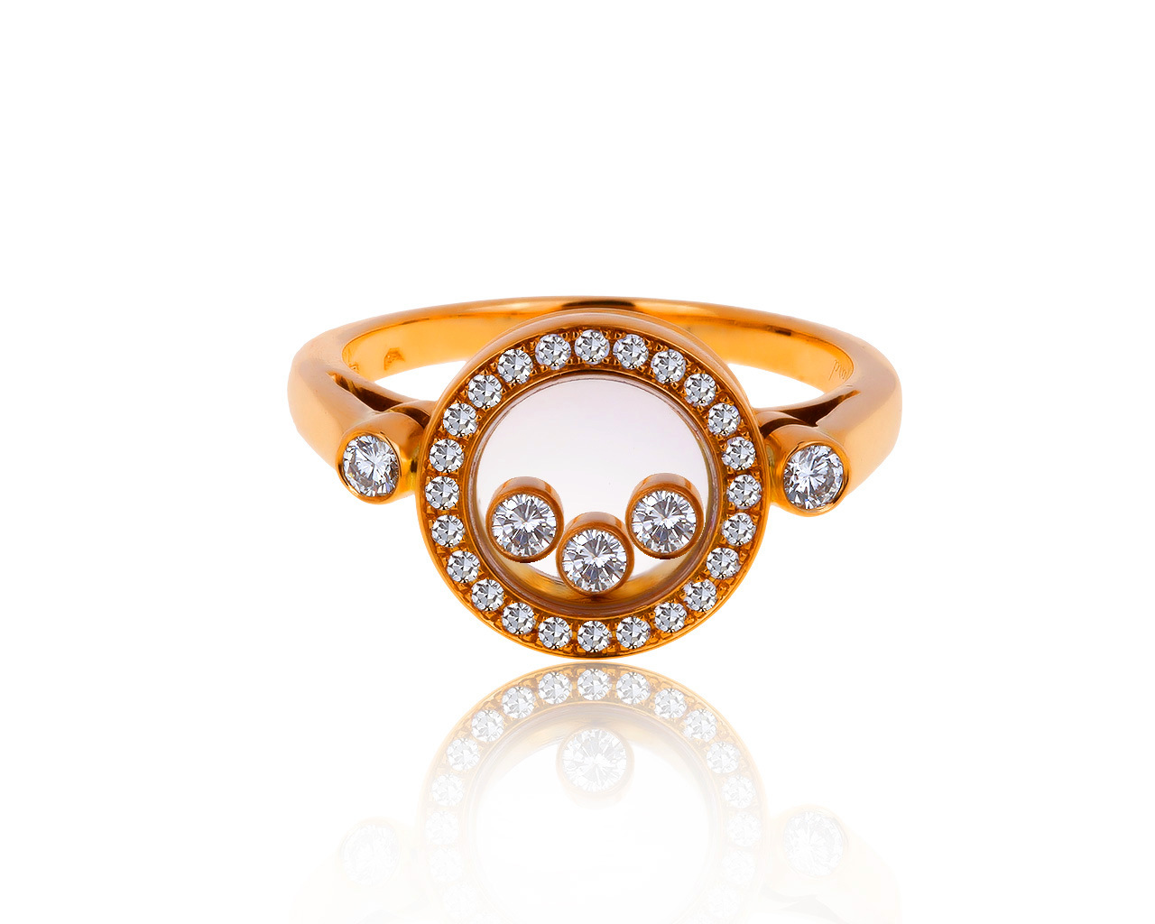 Оригинальное золотое кольцо с бриллиантами 0.39ct Chopard 031219/6