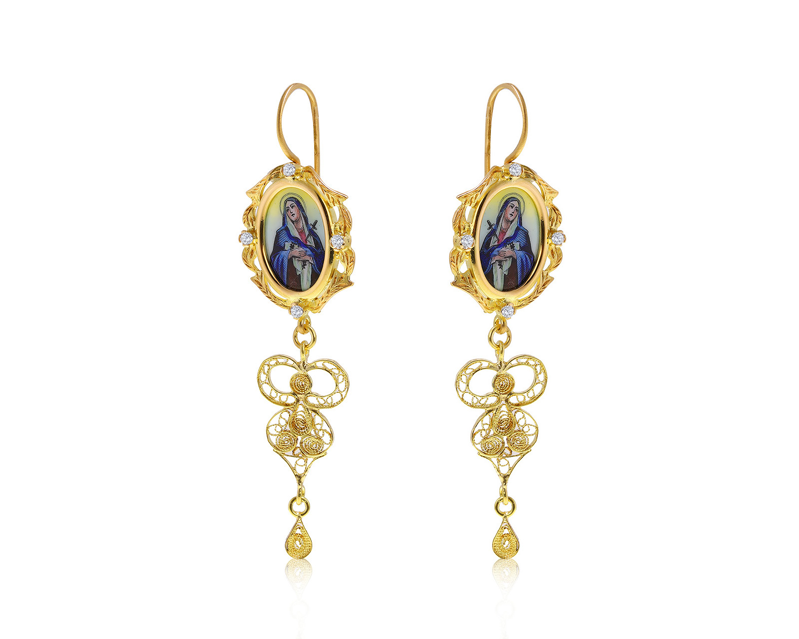 Оригинальные золотые серьги Dolce Gabbana