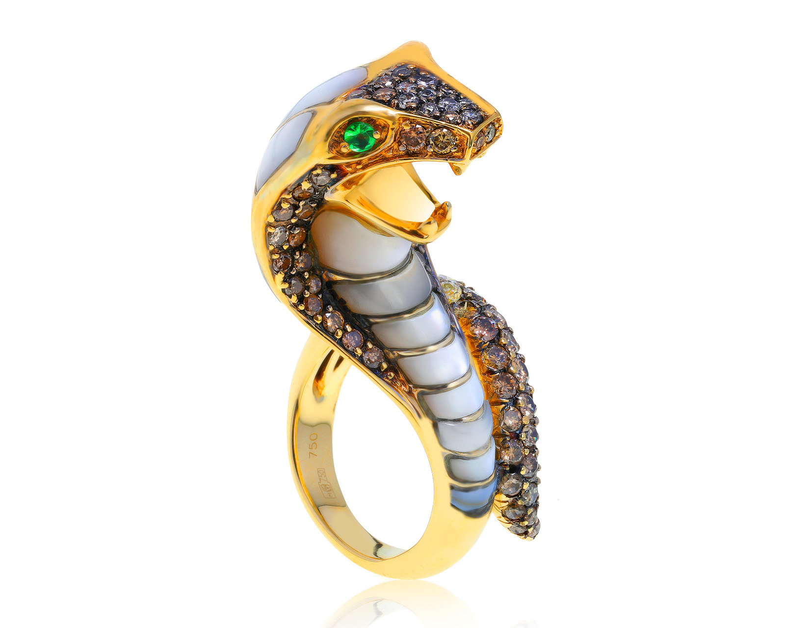 Очаровательное золотое кольцо с бриллиантами 1.70ct