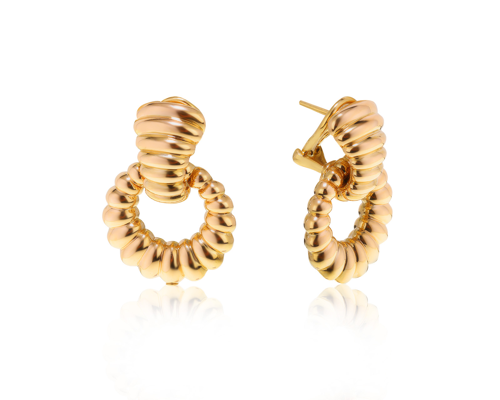 Оригинальные золотые серьги John Hardy 030223/4