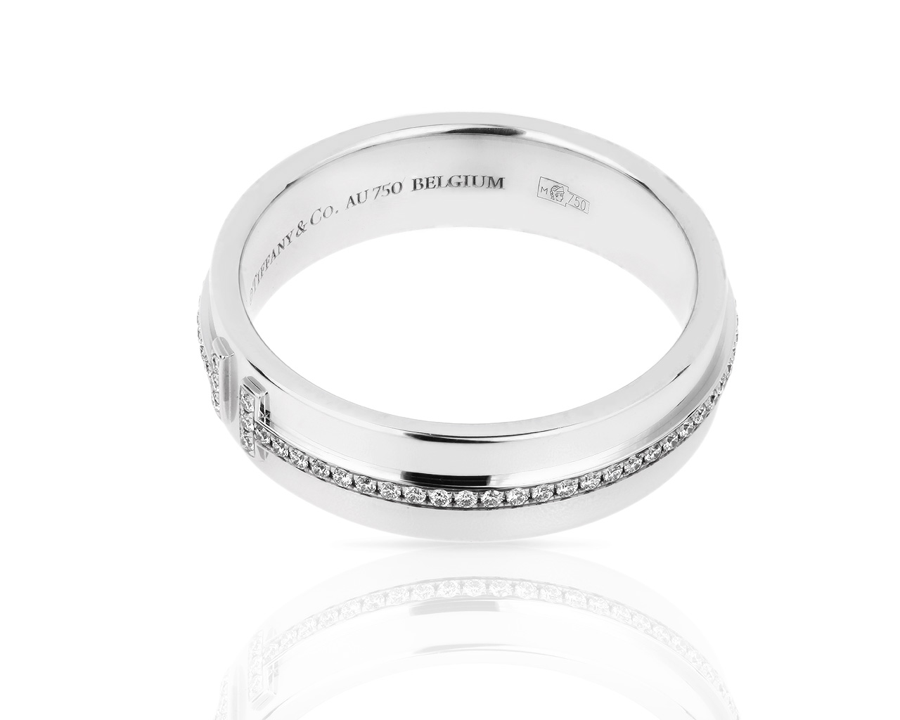 Золотое кольцо с бриллиантами 0.13ct Tiffany&Co