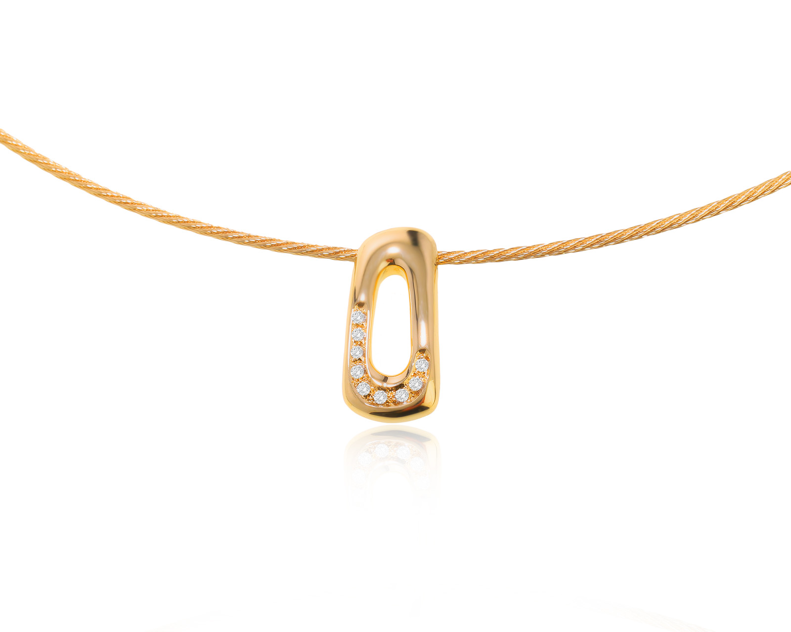 Оригинальное золотое колье с бриллиантами 0.06ct Antonini 100123/3