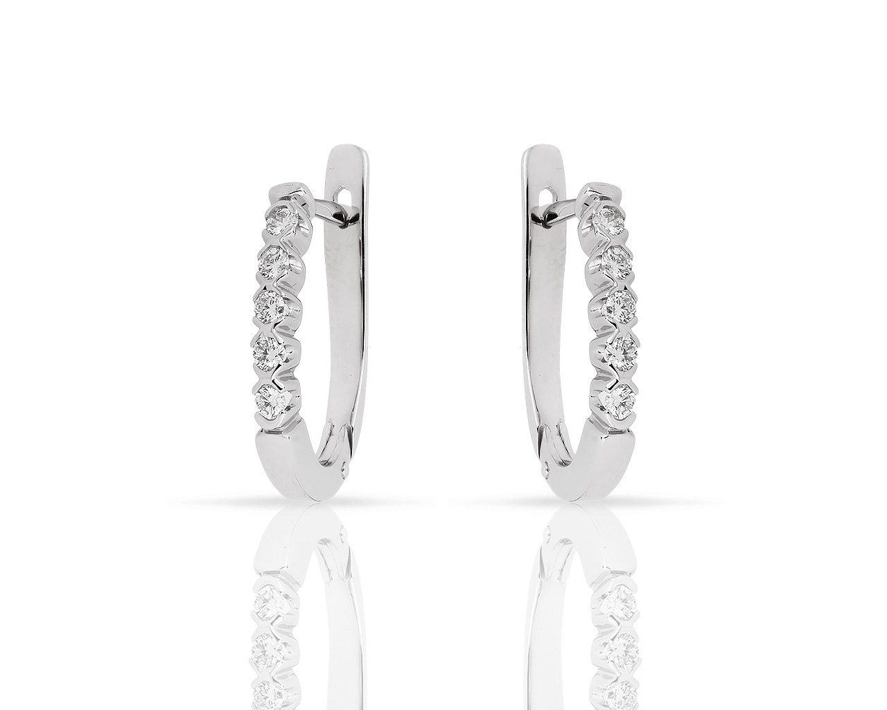 Изысканные золотые серьги с бриллиантами 0.32ct 310518/4