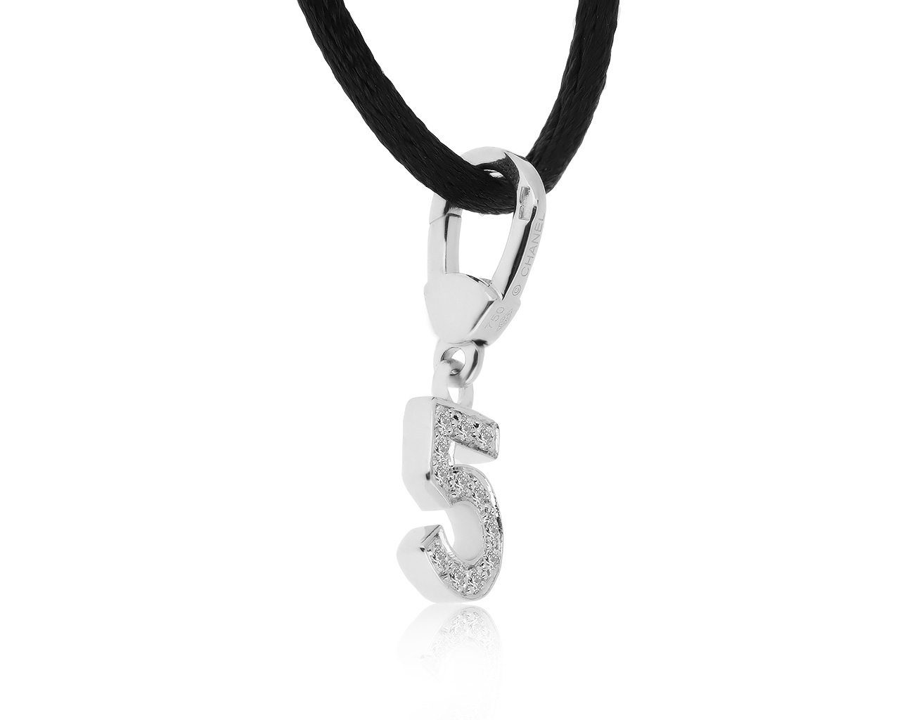 Оригинальный золотой кулон с бриллиантами 0.15ct Chanel