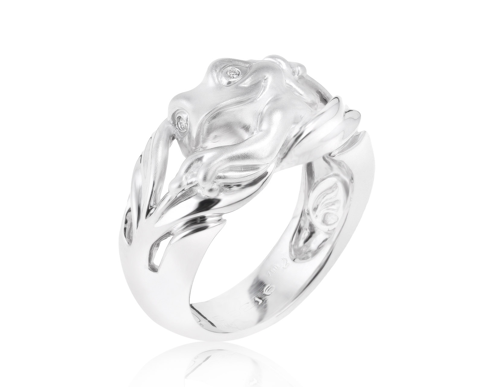 Оригинальное золотое кольцо с бриллиантами 0.01ct Magerit Frog 210921/5 Оригинальное золотое кольцо с бриллиантами 0.01ct Magerit Frog 210921/5
