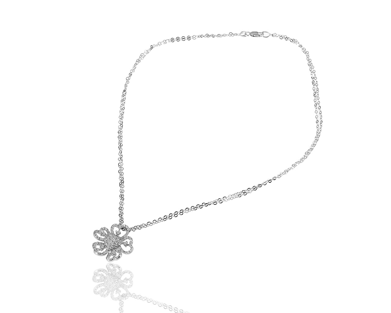 Изящная золотая подвеска с бриллиантами 0.70ct