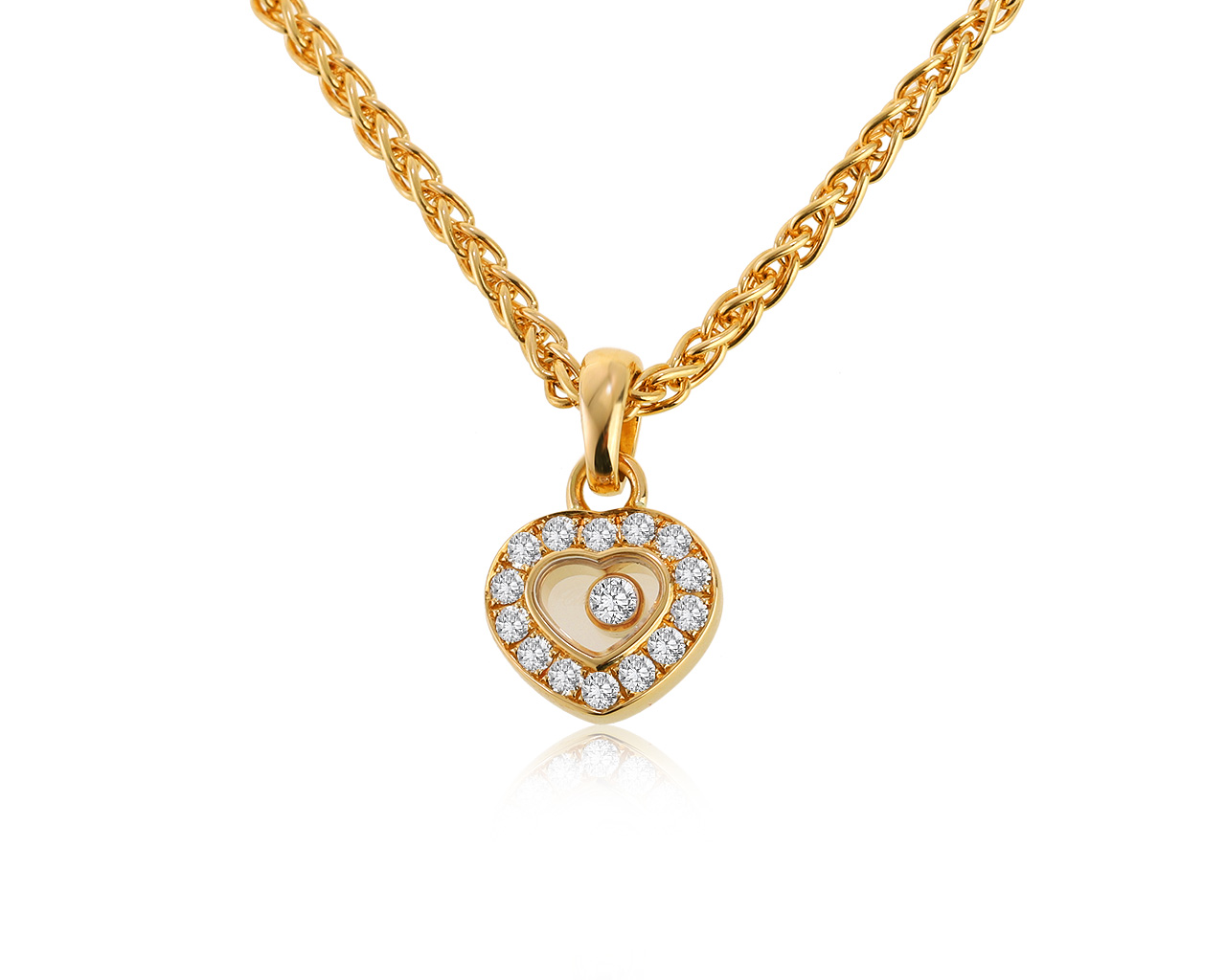 Оригинальный золотой кулон с бриллиантами 0.29ct Chopard 300421/4