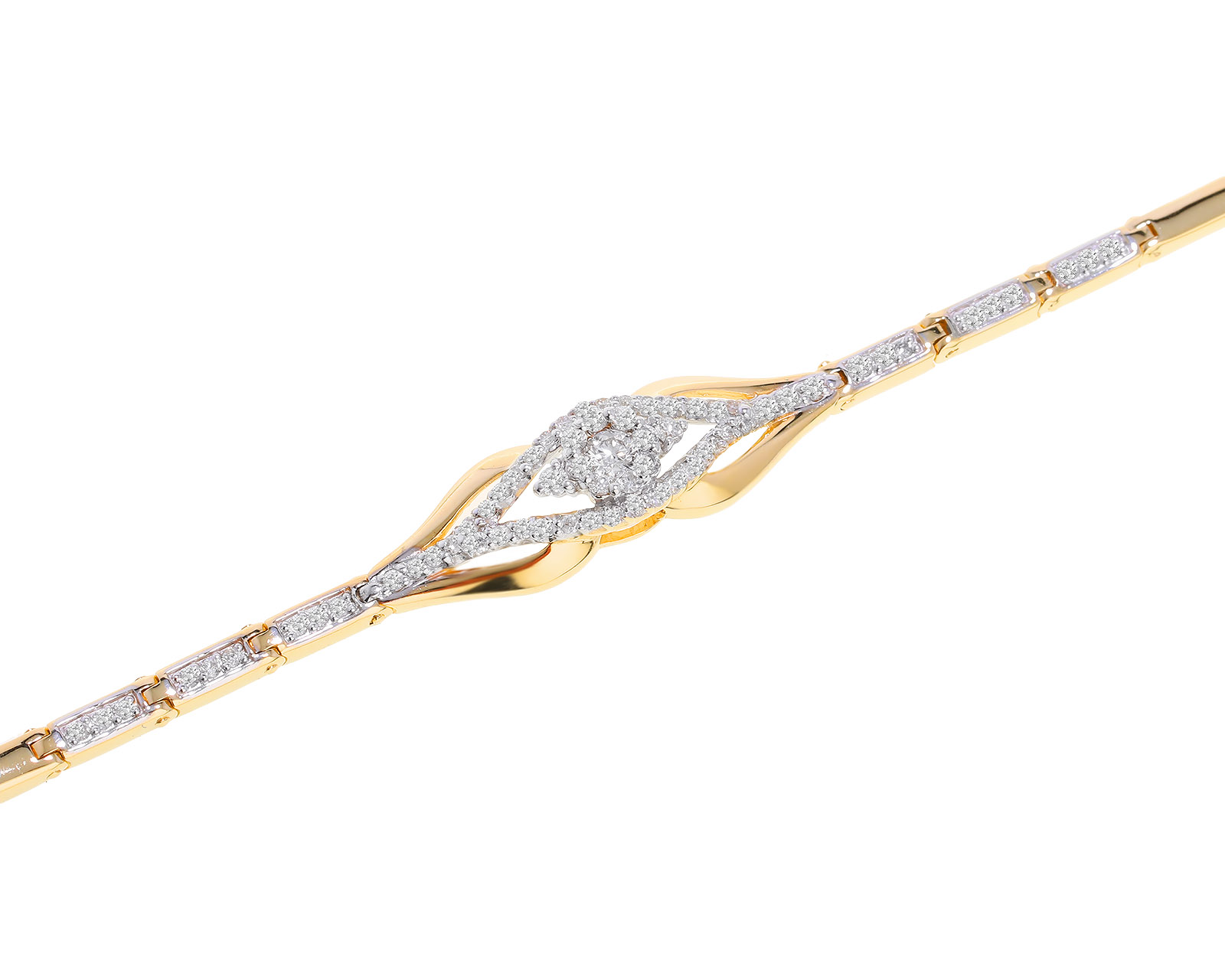 Престижный золотой браслет с бриллиантами 0.43ct