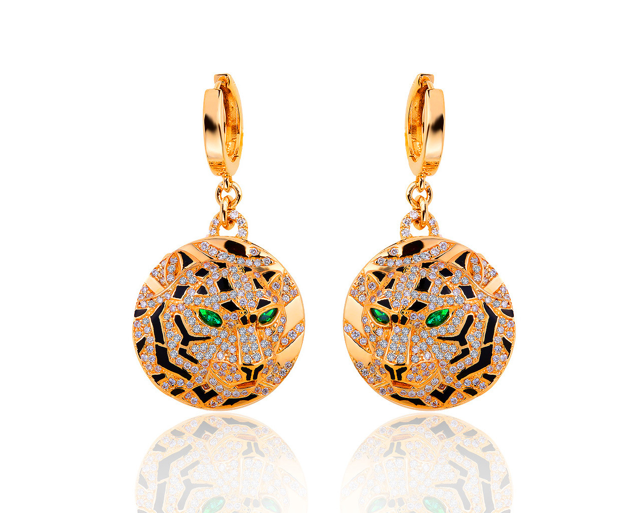 Превосходные золотые серьги с бриллиантами 1.92ct 240719/14