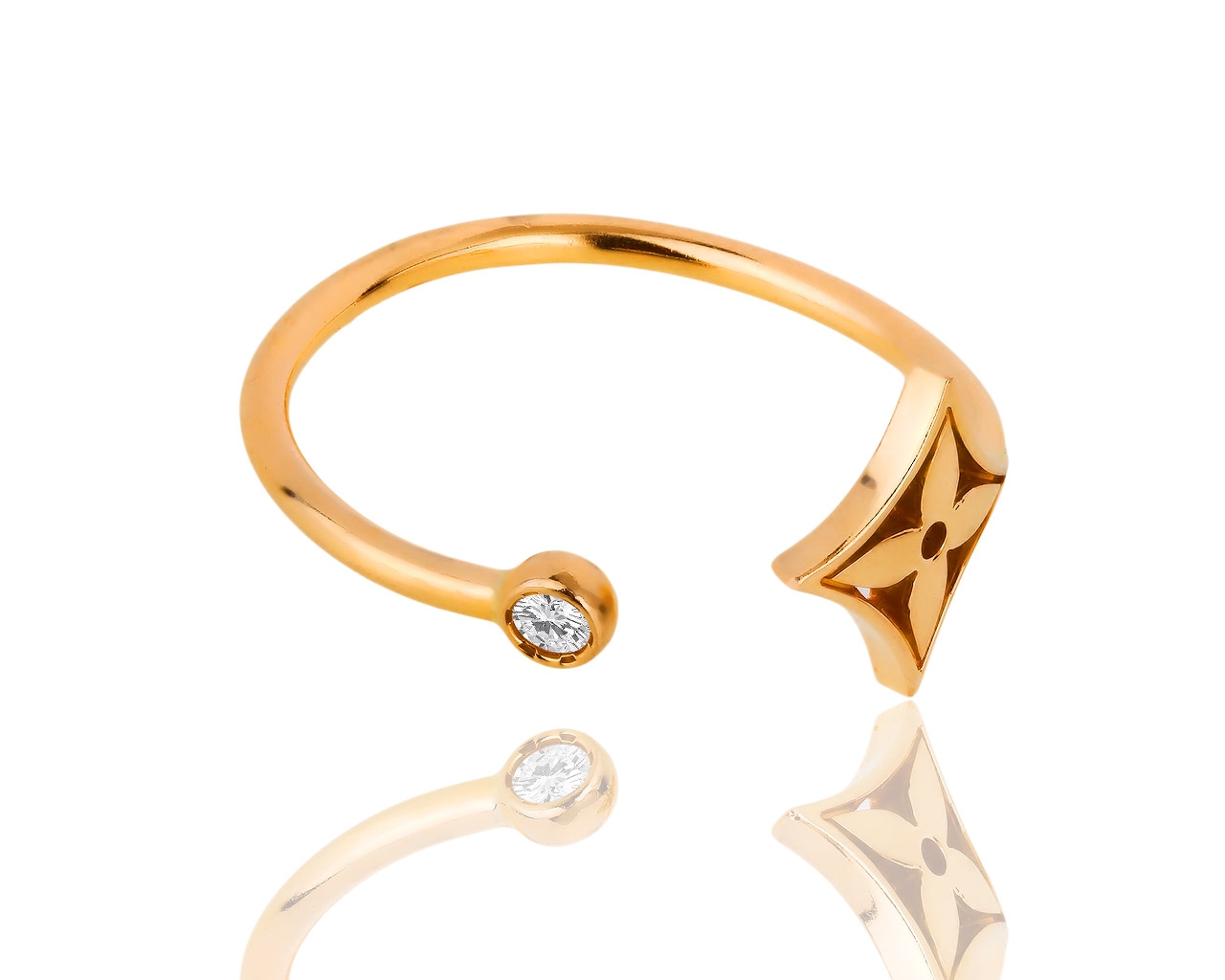 Золотое кольцо с бриллиантами 0.12ct Louis Vuitton Blossom