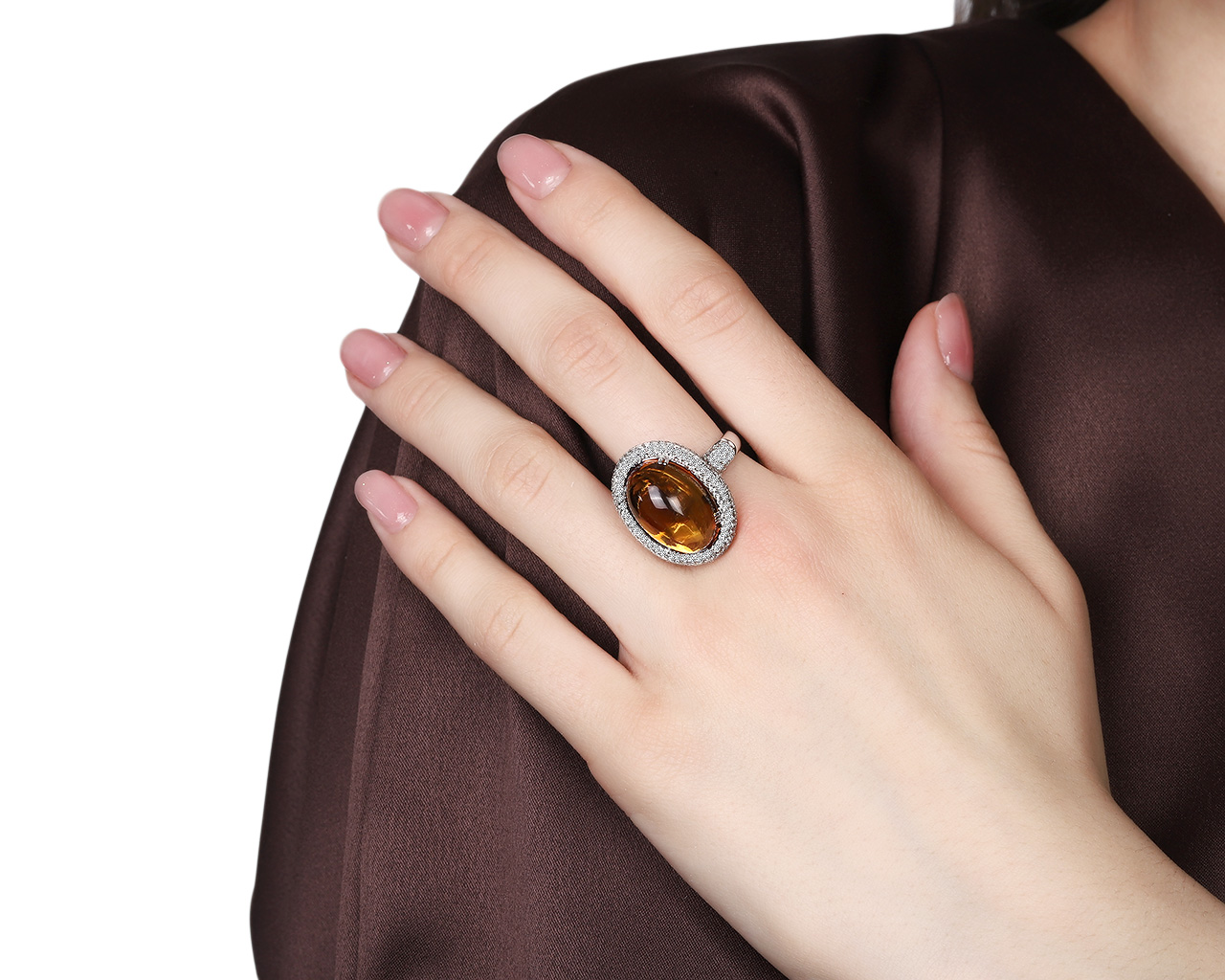 Притягательное золотое кольцо с муранским стеклом 13.38ct