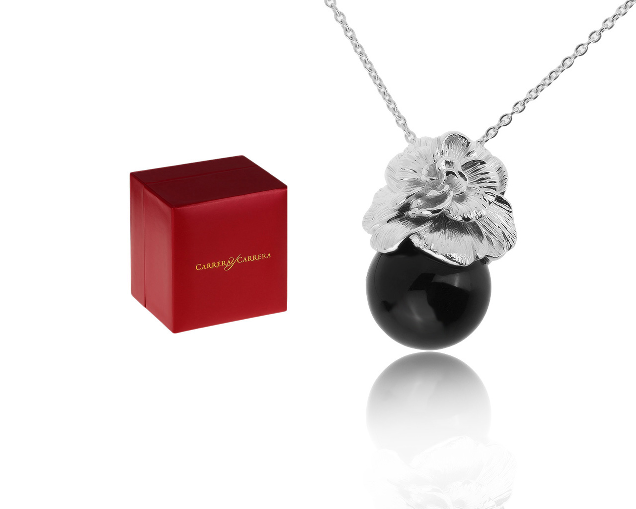 Оригинальный золотой кулон с ониксом 11.95ct Carrera y Carrera