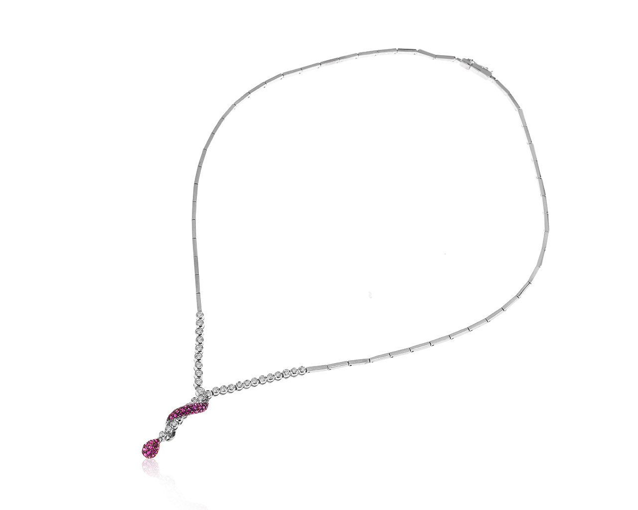 Нарядное золотое колье с бриллиантами 0.85ct