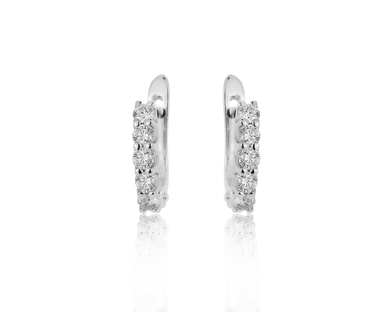 Оригинальные золотые серьги с бриллиантами 0.52ct ЭПЛ Якутские бриллианты 040320/2