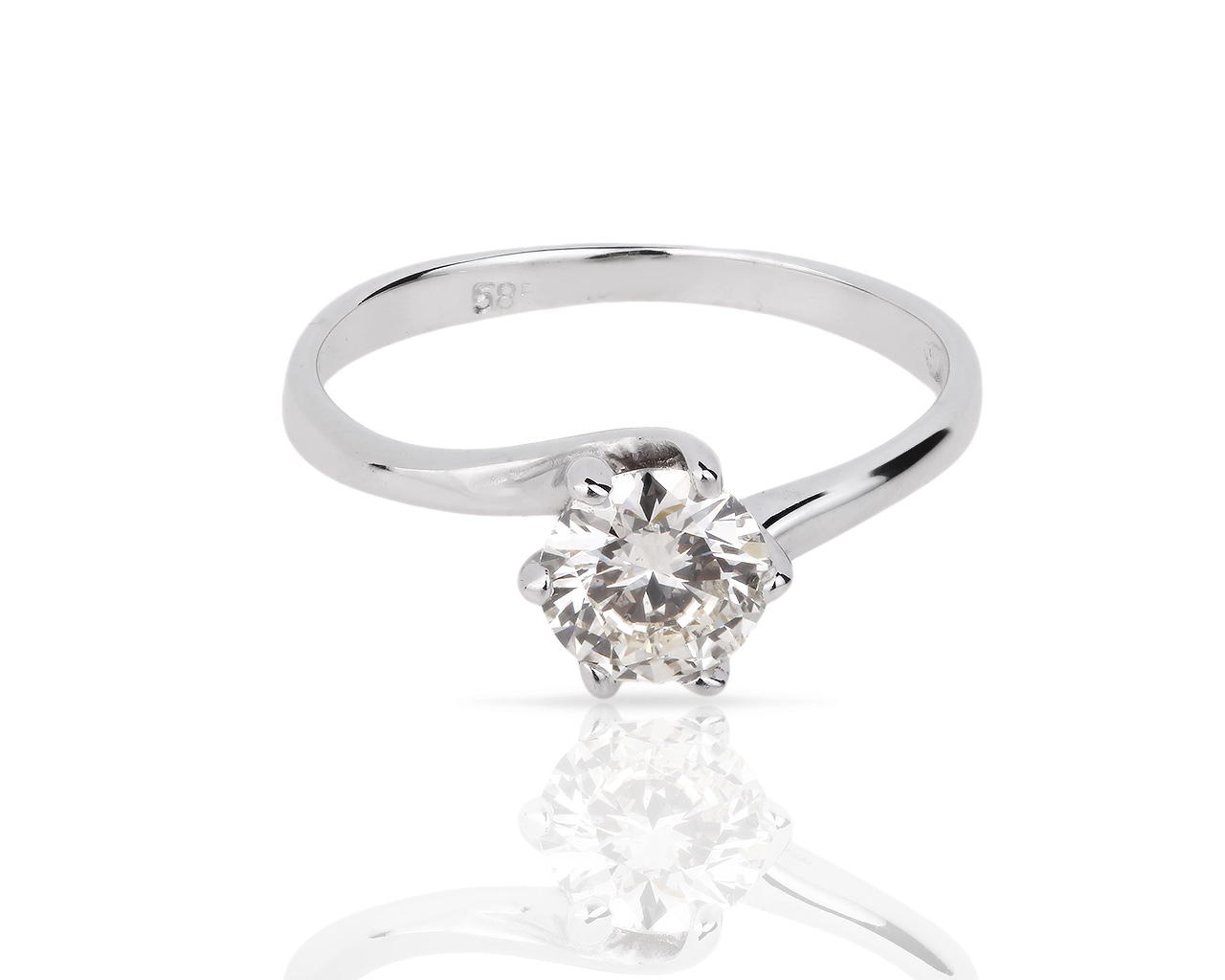 Золотое кольцо с бриллиантом 0.80ct ЭПЛ Якутские Бриллианты 220518/24