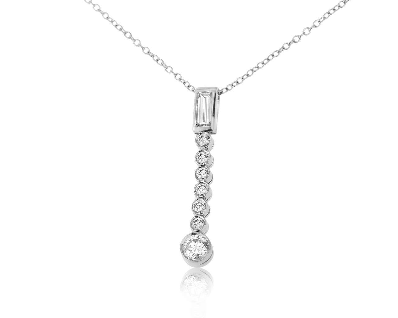 Оригинальный платиновый кулон с бриллиантами 0.44ct Tiffany&Co Jazz 200121/2