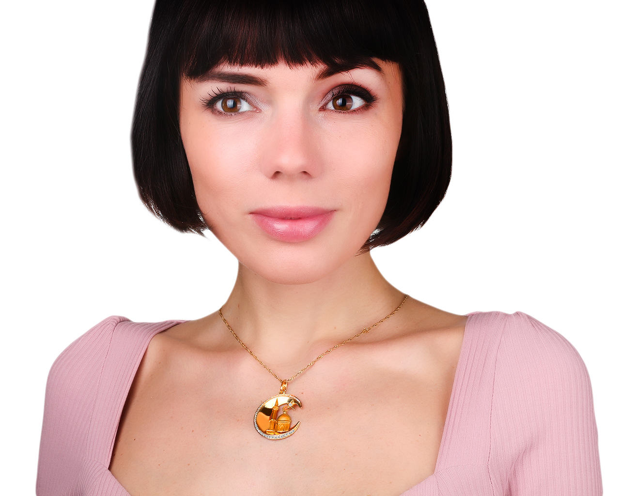 Золотой кулон с бриллиантами 0.71ct