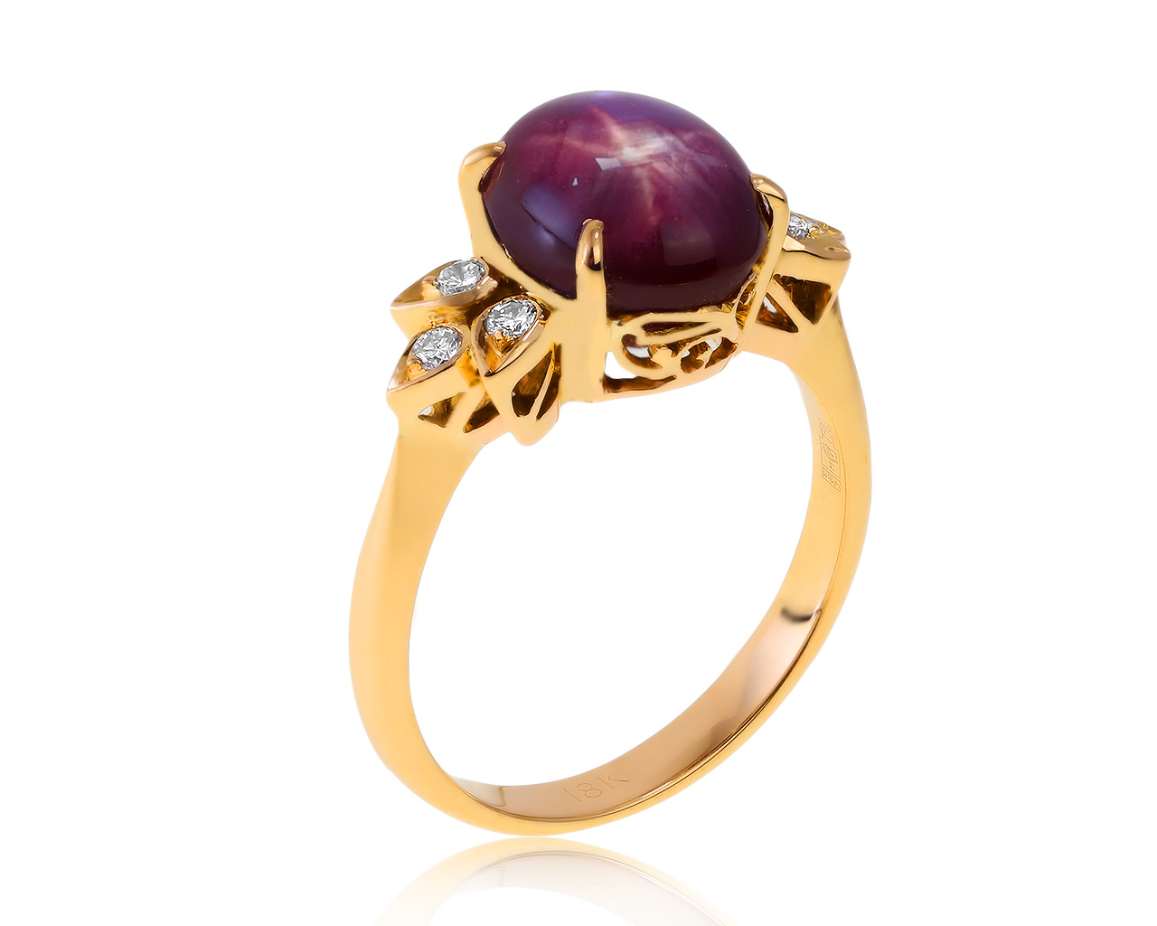 Прелестное золотое кольцо с рубином 6.67ct 220121/2