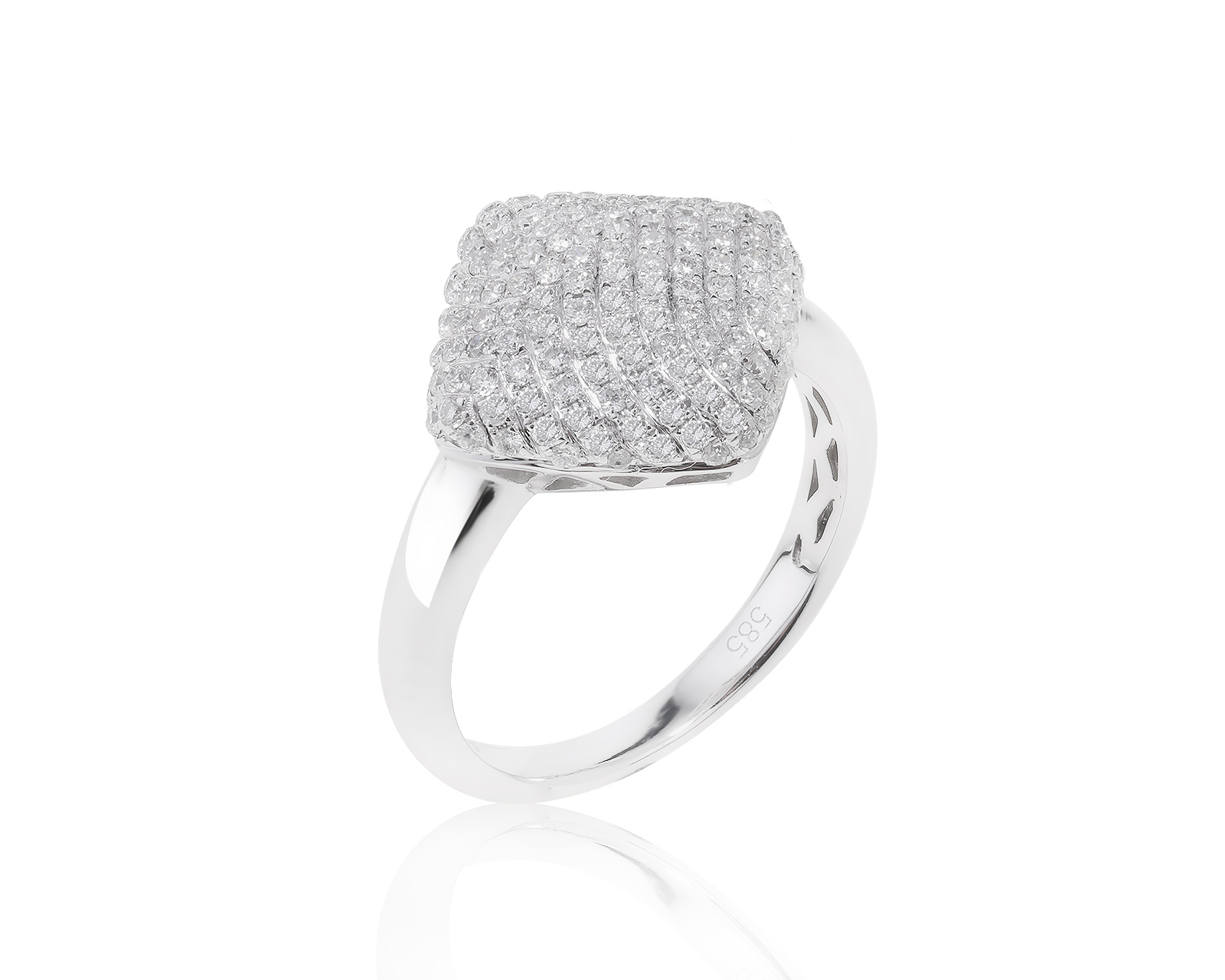 Богатое золотое кольцо с бриллиантами 0.71ct 220323/7